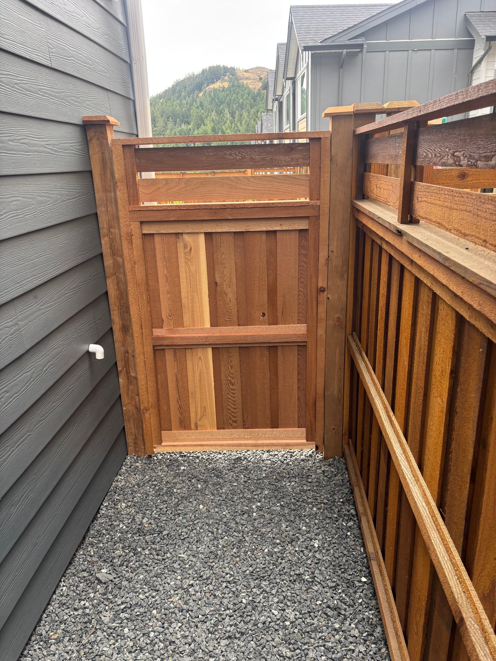 Custom Cedar gate installaion-Complete